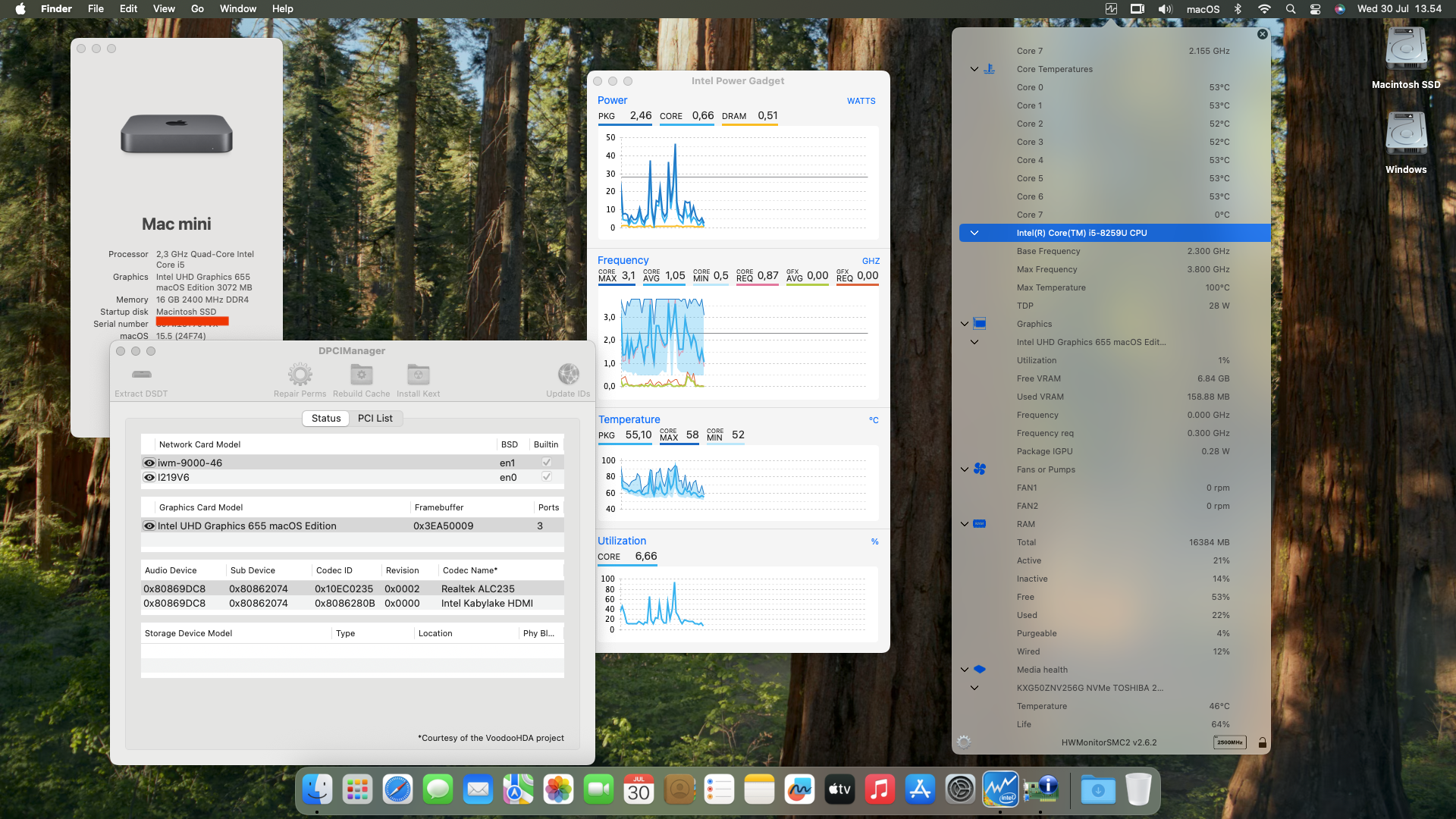 Success Hackintosh macOS Sequoia 15.5 Build 24F74 in Intel NUC Kit NUC8i5BEH
